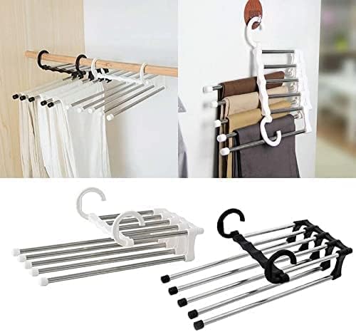 Foldable 5 in 1 Stainless Steel Hanger-Retractable Rack Hanger(Combo Pack of 2/3/4)