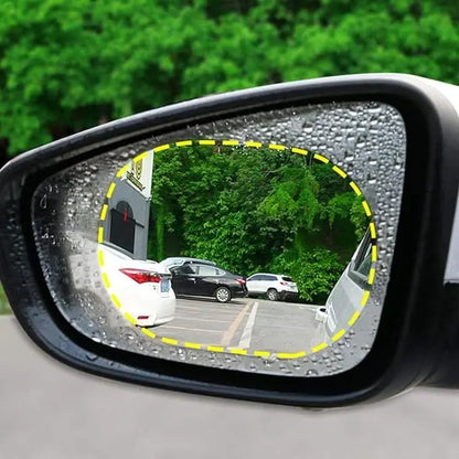 Car Mirror Rain Guard-Waterproof Anti Fog Car Film Rainproof Anti-Water Film Rear-View Mirror Film HD Nano Protective Clear Safe Driving Sticker