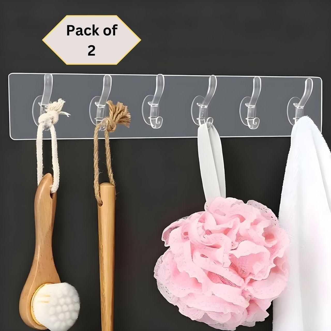 Self Adhesive Heavy Duty Wall Hanger For Home, Kitchen and Bathroom (Combo Pack of 2)