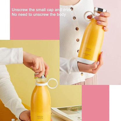 Ultra Portable Mini (420ml) Bottle Juicer For Milk Shake, Thandai, Smoothies, & Fresh Juice