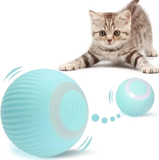 Rotating Cat Toy Ball, Interactive Cat Toys Rechargeable Rotating Ball with LED