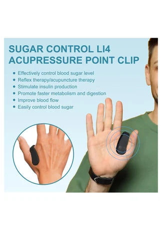 Sugar Control LI4 Acupressure Point Clip-Combo Pack of 2