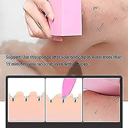 Ultra Soft Exfoliating Sponge Asian Bath Sponge For Shower,Dead Skin Remover Sponge For Body Face Scrubber for Women and Men 3cs Pack