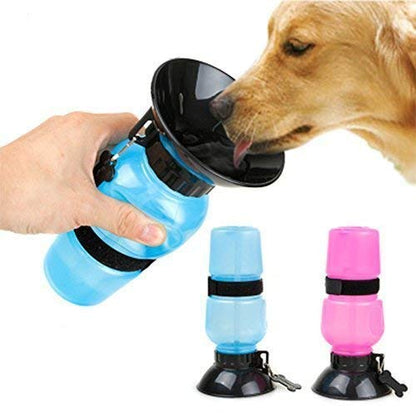 Water Bottle for Pets Dog Water Bowl Bottle Sipper Portable Aqua Dog Travel Water Bottle, Bowl 18-oz Auto Dog Mug for Pets - (Color May Vary)