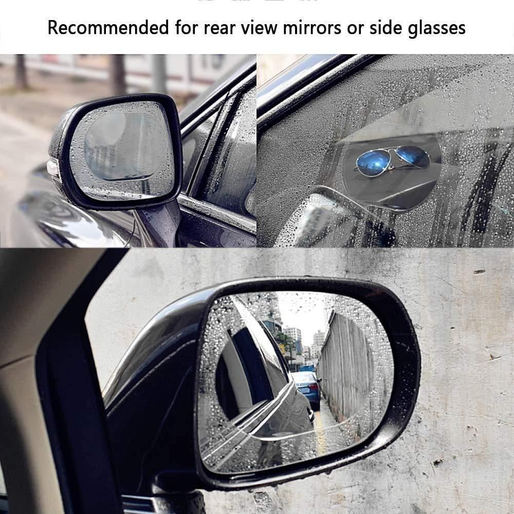 Car Mirror Rain Guard-Waterproof Anti Fog Car Film Rainproof Anti-Water Film Rear-View Mirror Film HD Nano Protective Clear Safe Driving Sticker