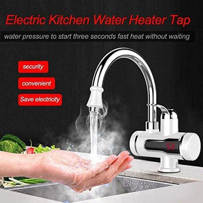 Water Heater n Tankless Electric Fast Water Heating Tap Instant Electric Water Heater Faucet Digital Display Instant Hot Faucet Kitchen Electric Tap