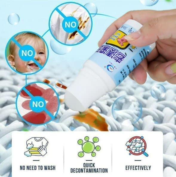 Stain Remover Gel For White Clothes-Roll Bead Fabric Clothes Stain Remover Pan Instant Stain Remover For Cotton Linen Polyester Blended Fabric Denim