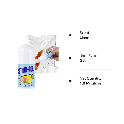 Stain Remover Gel For White Clothes-Roll Bead Fabric Clothes Stain Remover Pan Instant Stain Remover For Cotton Linen Polyester Blended Fabric Denim