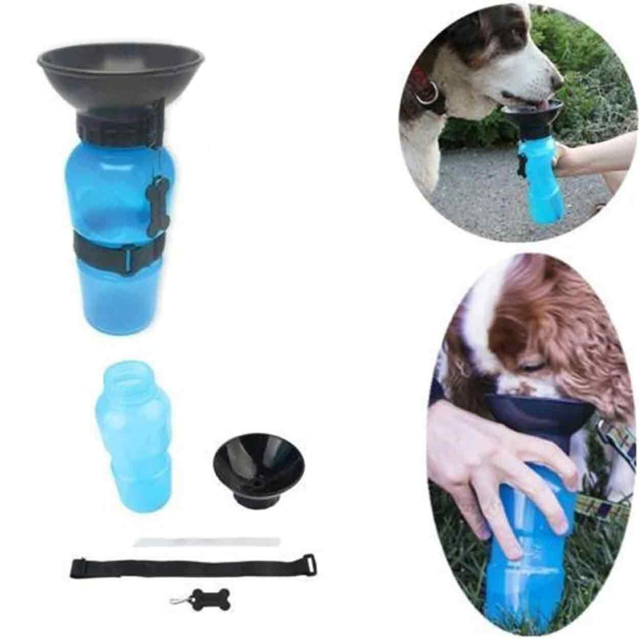 Water Bottle for Pets Dog Water Bowl Bottle Sipper Portable Aqua Dog Travel Water Bottle, Bowl 18-oz Auto Dog Mug for Pets - (Color May Vary)