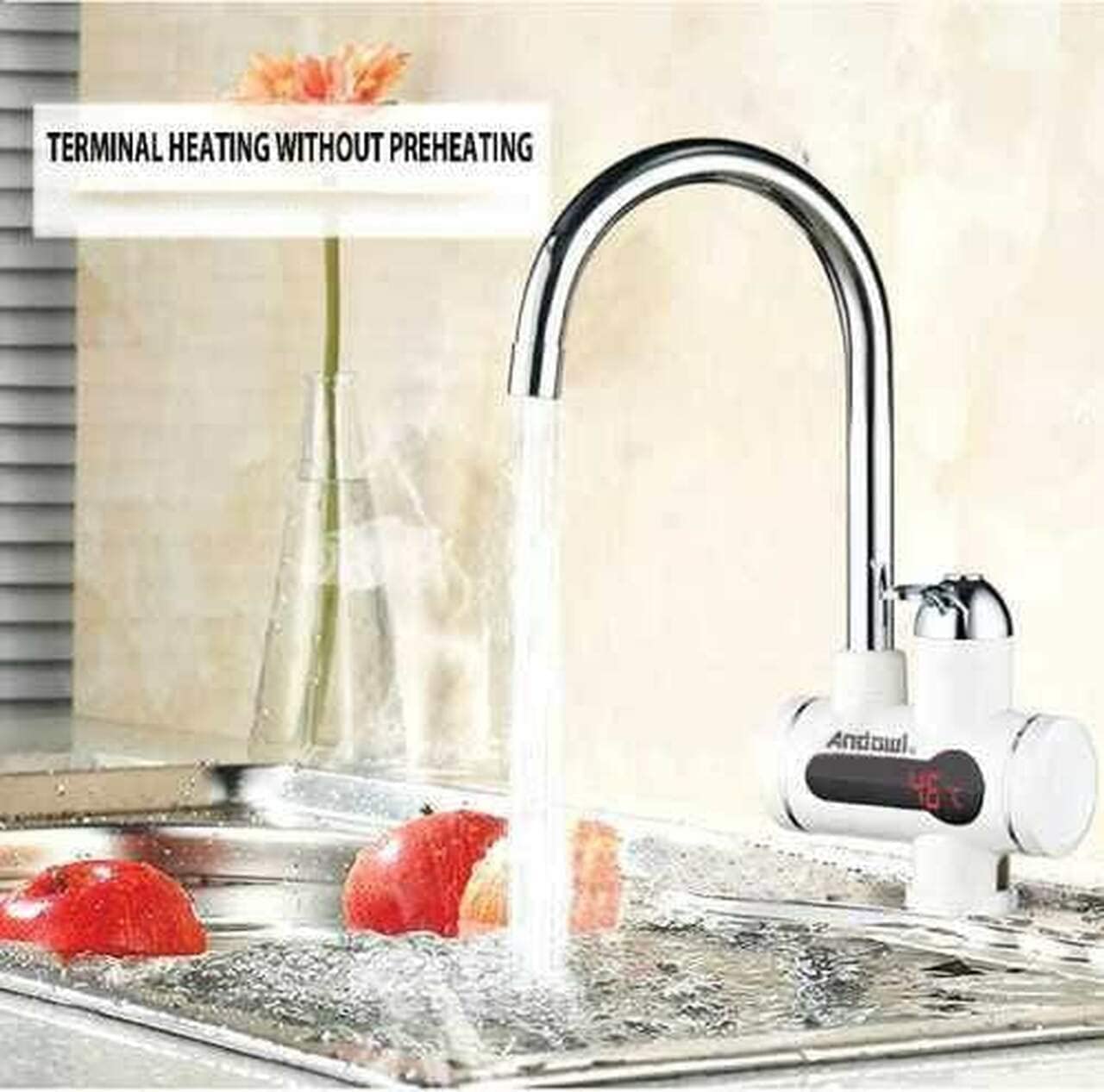 Water Heater n Tankless Electric Fast Water Heating Tap Instant Electric Water Heater Faucet Digital Display Instant Hot Faucet Kitchen Electric Tap