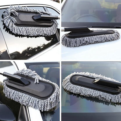 Super Soft Microfiber Car Duster Exterior with Extendable Handle, Car Brush Duster for Car Cleaning Dusting