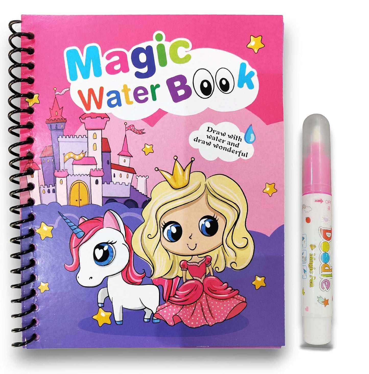 Water Magic Book n Magic Doodle Pen, Coloring Doodle Drawing Board Games for Kids, Educational Toy for Growing Kids